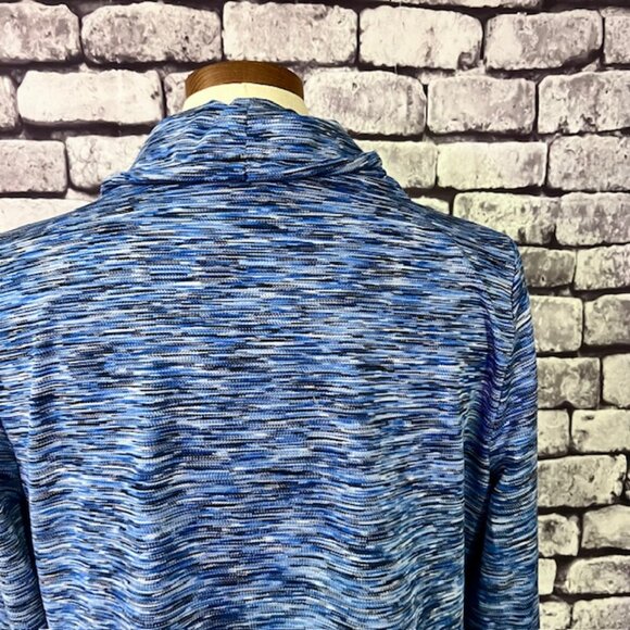 T By Talbots Blue, White & Black Heathered Pullover Sweater Size L - Picture 5 of 7